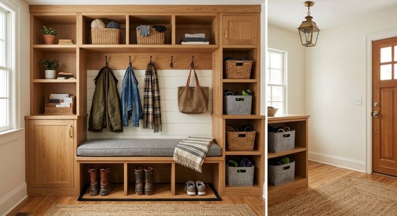 Mudroom Shelving Installation in Charlotte, NC