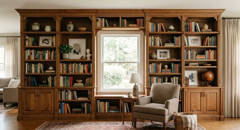 Custom Bookshelves Installation in Raleigh, NC