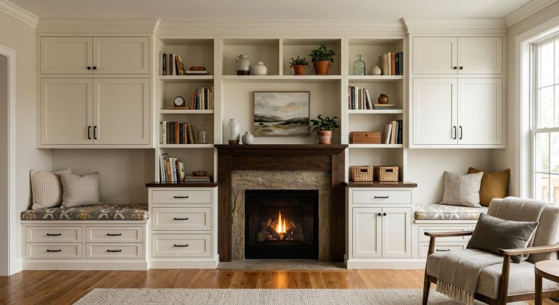 Fireplace Cabinet Installation in Greensboro, NC