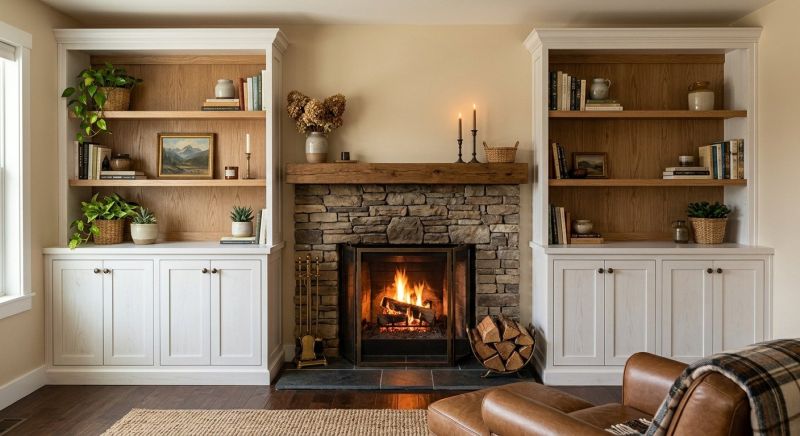 Fireplace Cabinet Installation in Alexandria, VA